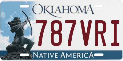 OK license plate 787VRI