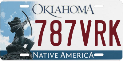 OK license plate 787VRK