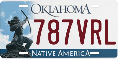 OK license plate 787VRL