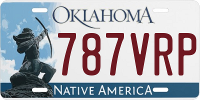 OK license plate 787VRP