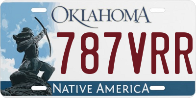 OK license plate 787VRR