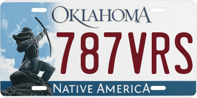 OK license plate 787VRS