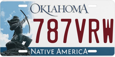 OK license plate 787VRW