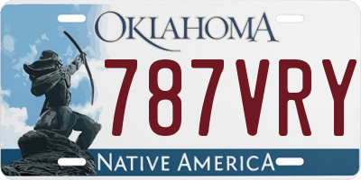 OK license plate 787VRY