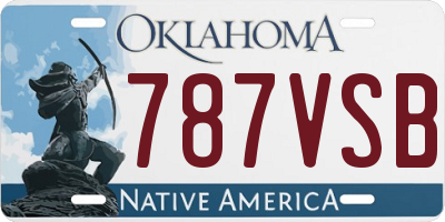 OK license plate 787VSB