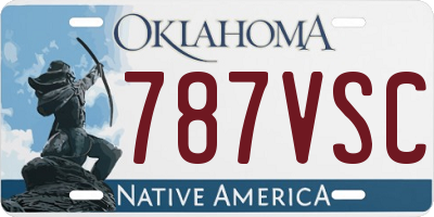 OK license plate 787VSC