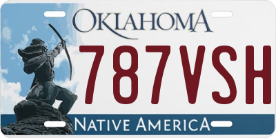 OK license plate 787VSH