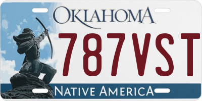 OK license plate 787VST