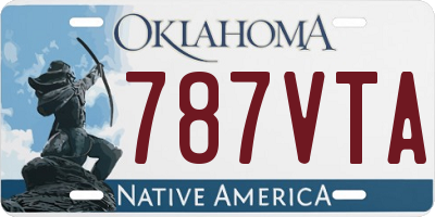 OK license plate 787VTA