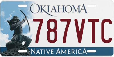 OK license plate 787VTC