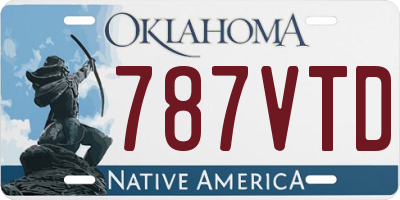 OK license plate 787VTD