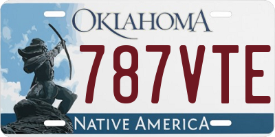 OK license plate 787VTE