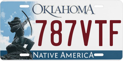 OK license plate 787VTF