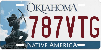 OK license plate 787VTG