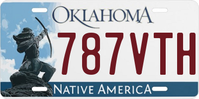 OK license plate 787VTH
