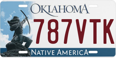 OK license plate 787VTK
