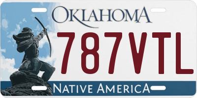 OK license plate 787VTL