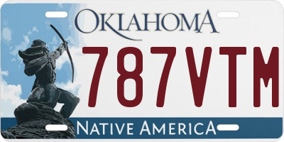 OK license plate 787VTM
