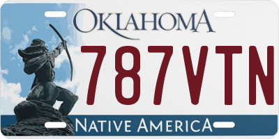 OK license plate 787VTN