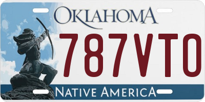 OK license plate 787VTO
