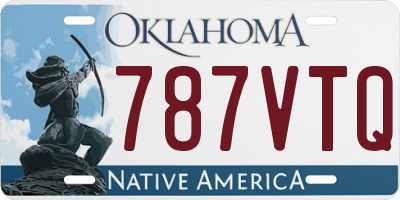 OK license plate 787VTQ