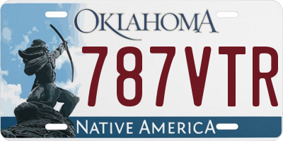 OK license plate 787VTR