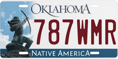 OK license plate 787WMR