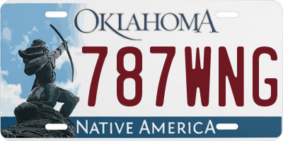 OK license plate 787WNG