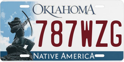OK license plate 787WZG