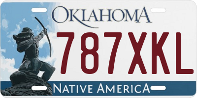 OK license plate 787XKL