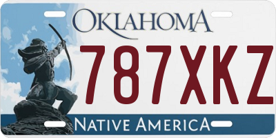 OK license plate 787XKZ