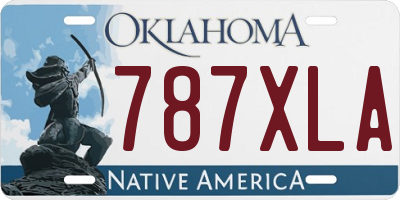 OK license plate 787XLA