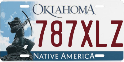 OK license plate 787XLZ