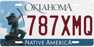 OK license plate 787XMQ