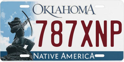 OK license plate 787XNP