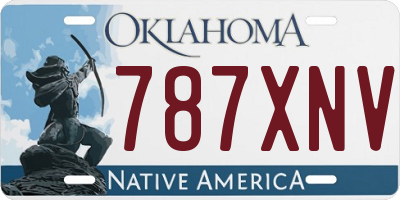 OK license plate 787XNV