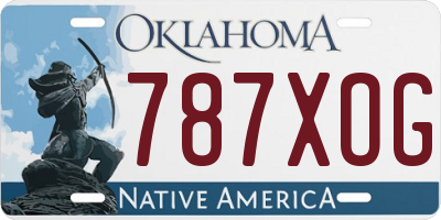 OK license plate 787XOG