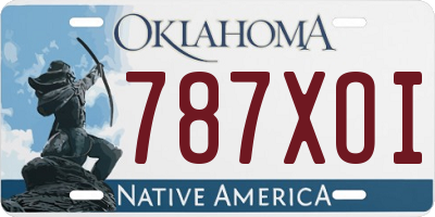 OK license plate 787XOI