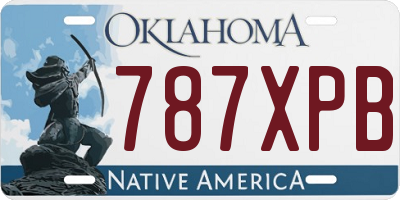 OK license plate 787XPB