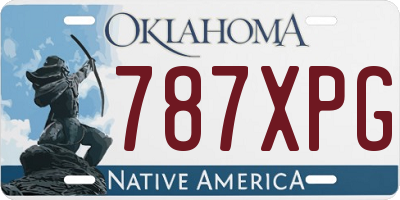 OK license plate 787XPG