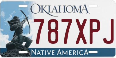 OK license plate 787XPJ