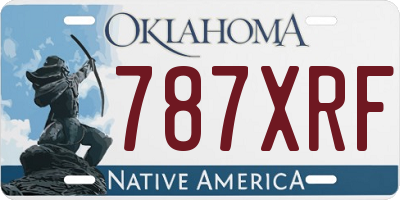 OK license plate 787XRF