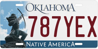 OK license plate 787YEX