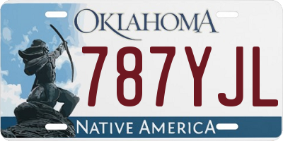 OK license plate 787YJL