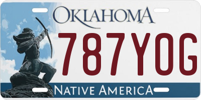 OK license plate 787YOG