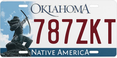 OK license plate 787ZKT