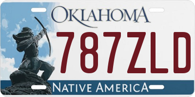 OK license plate 787ZLD