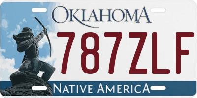 OK license plate 787ZLF