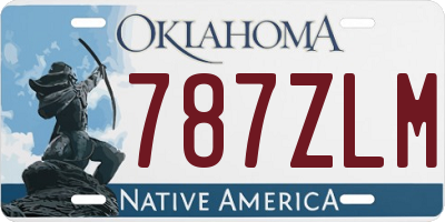 OK license plate 787ZLM