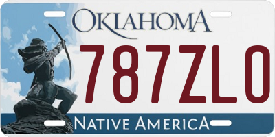 OK license plate 787ZLO